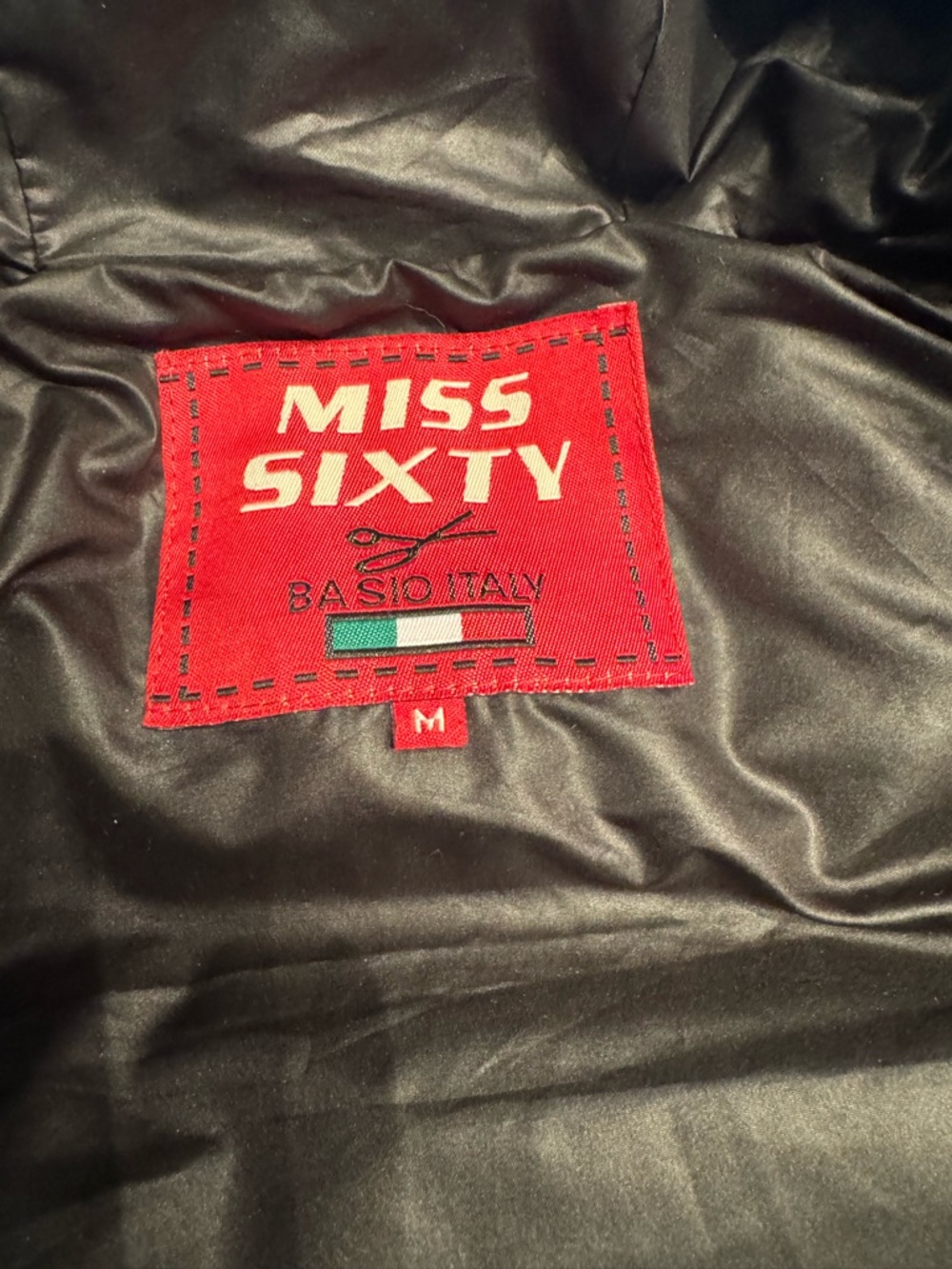 MISS SIXTY down / embroidered and black sequin floral puffer vest with hood - Picture 2 of 8